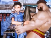 Fighting بنت Chun Li